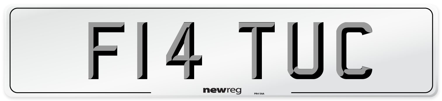 F14 TUC Number Plate from New Reg